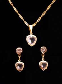 Relógio Feminino Dourado Rose Prata Com Colar Brinco Folheado 18K