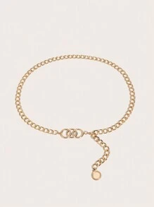 1 Phụ kiện dây xích thắt lưng 3 vòng thanh lịch phong cách cổ điển, trang trí cho váy, trang phục hàng ngày và các dịp tiệc tùng Halloween mùa thu, mùa thu, Halloween - Vàng - Xem 2