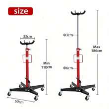 Transmission Jack 0.5T Heavy Duty Hydraulic Gearbox Auto Part Lifter Hoist Stand - Red - View 2