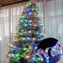 1pc 16.4ft Christmas Led Ribbon String Lights, Starlight Satin Lights, Home Decor, Tree Decorationschristmas Decor Christmas Gift Thanksgiving Christmas Tree Decor Ornaments Christmas Light Bedroom Decor Home Decor Party Decor Holiday Festival Room Decor - Multicolor - View 12