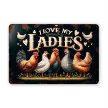 Biển thiếc kim loại vui nhộn cổ điển "I Love My Ladies", 20x30 Cm - Nghệ thuật treo tường mới lạ theo phong cách cổ điển cho gia đình, phòng, phòng tắm, quán bar, quán cà phê, nhà để xe, đồ trang trí trang trại, dụng cụ thủ công & vật dụng - nhiều màu - Xem 1