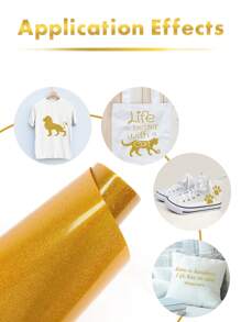 12pcs/Set Multi-Color Series Glitter Vinyl Lettering Film, 10inch X 12inch Laser DIY Pattern Heat Transfer Printing Apparel Accessory