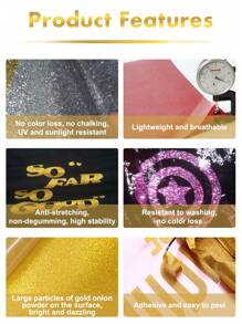 12pcs/Set Multi-Color Series Glitter Vinyl Lettering Film, 10inch X 12inch Laser DIY Pattern Heat Transfer Printing Apparel Accessory