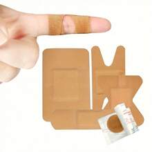 100片/1包伤口绷带、H型急救医用贴片、急救创可贴、户外运动伤口治疗贴、个人护理急救包（适用于急救包） - 彩色 - 查看 1