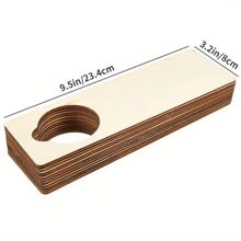 10/20pcs Unfinished Wooden Door Hanger Signs For DIY Crafts And Hotel Office Home Decor - Blank Wooden Door Handle Tags For Customization And Decoration - Doorplate - View 2