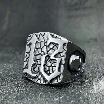 欧美时尚钛钢狮头戒指，男士不锈钢钛戒指