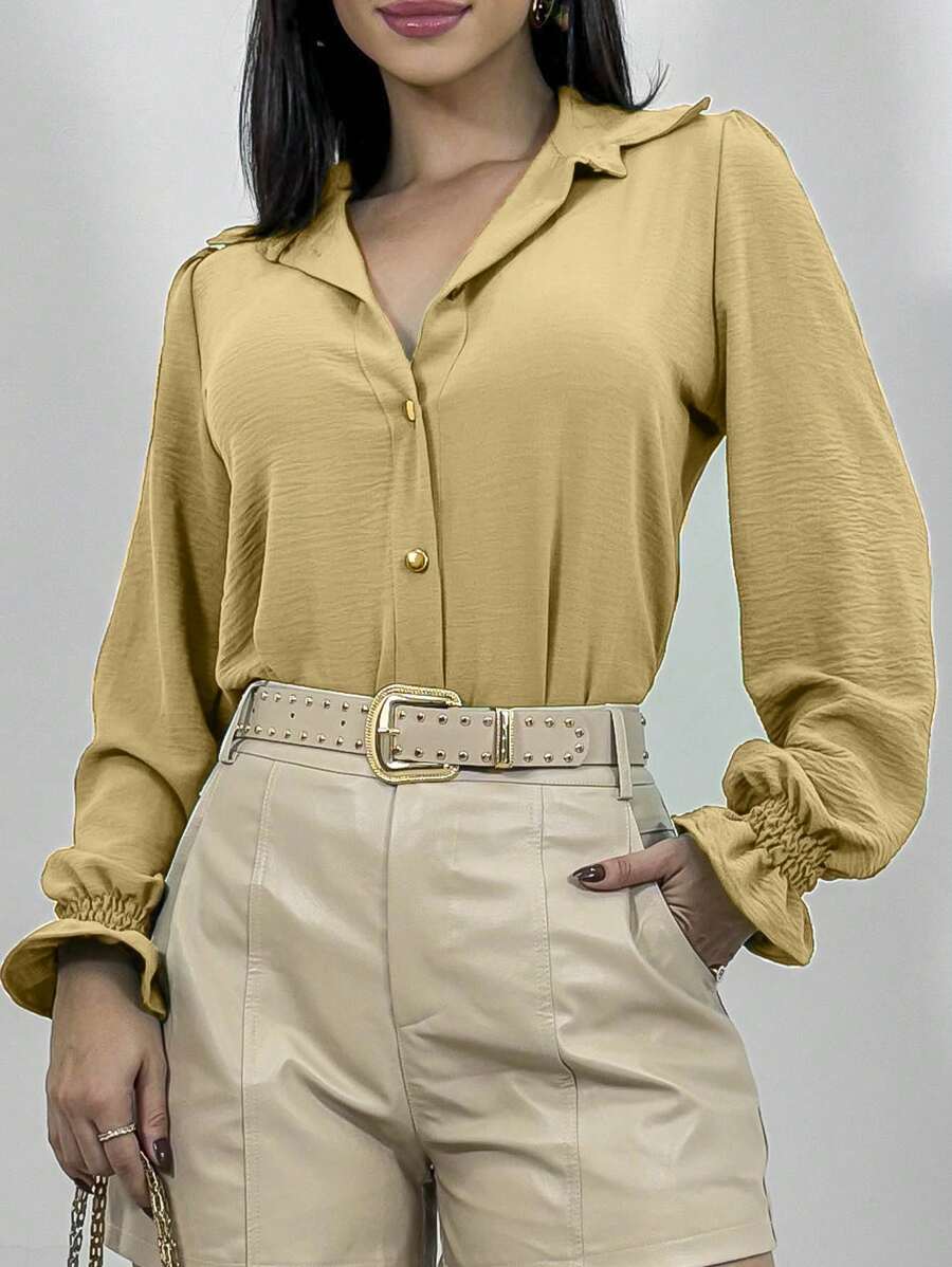 Women Blouses - Màu be - Xem 1