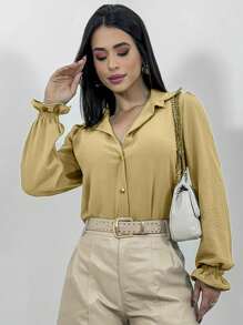 Women Blouses - Màu be - Xem 2