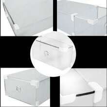 20X Clear Plastic Shoe Storage Boxes Drawer Stackable Foldable Durable Organiser