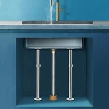 HaroldDol Undermount Sink Brackets Stainless Steel Adjustable Support Sink Legs Installation And Repair System Kit For Kitchen Sink The Best Gift/Present For Family&Friends Happy Christmas - Silver - View 1