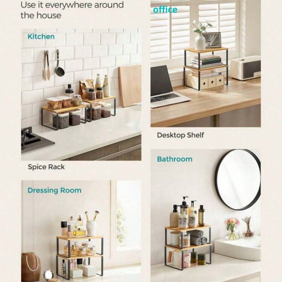 SONGMICS SONGMICS Organizer Shelf, Set Of 2 Kitchen Counter