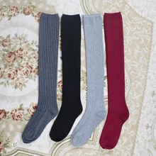 1 Par de Meias Quentinhas, Macias e Confortáveis para Outono e Inverno, Cobre-Joelhos Tricotados para Viagens, Esportes ao Ar Livre
