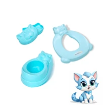 Potty Training Kit With Potty Seat Reducer And Soap Dish - Blue Kitten - 淺藍色 - 查看 1