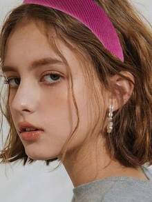 Set de 6 diademas acolchadas de tela rosa, diademas con agarre antideslizante para mujeres - Diademas de espuma color rojo rosa para escuela, accesorios de cabello, Halloween