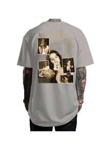 Camiseta 100% Algodão LANA DEL REY fio 30.1 SILPJ1 - Cinza - Visão 2