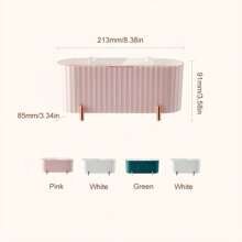 Organizador de herramientas de maquillaje, dispensador de clips de plástico para bastoncillos, clip transparente para bolas y bastoncillos de algodón, frasco de baño de 3 compartimentos, bastoncillos de algodón, bolas de algodón, organizador multiusos de cajones para almohadillas de algodón