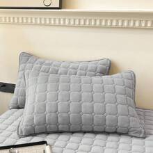 Luxury Velvet Quilt Set 230x250cm Oversized Bedspread Geometric Coverlet 3PCS/Set, Quilted Bedding Set,With 2 Matching Pillow Shams Lightweight Velvet Comforter Set, Oversized Bedspread Coverlet Quilted Bedding Set, With 2 Matching Pillow Shams, For All Season