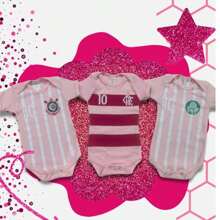 Football Team Themed Baby Bodysuit Shipping 24hrs - 科林蒂安 粉紅色 - 查看 2
