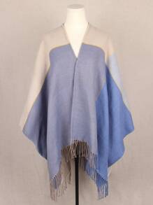 Women's Shawl Wrap Poncho Warm Cape Cardigan Shawls For Fall Winter - Multicolor - View 3