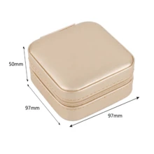 1 个便携式珠宝盒：迷你精致黄金珠宝收纳盒，适用于项链、耳环、耳钉、发夹、情人节礼物 - 白色 - 查看 14