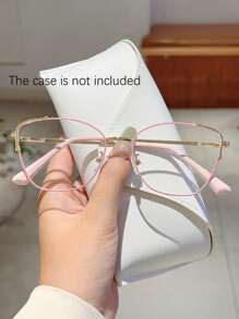 1 件女式新款全框蝴蝶形眼镜时尚多色金属框架流行粉色眼镜奢华精致男士眼镜适合宴会和节日装饰眼镜配件女士 - 彩色 - 查看 17