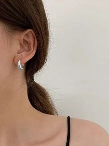5 Paar minimalistischer, Metall-Creolen Set, luxuriöser, eleganter europäischer und amerikanischer Ohrringe für Frauen
