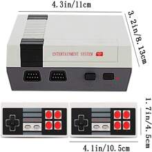 Consola de juegos retro: minisistema de juegos retro clásico con 620 juegos integrados, salida AV, sistemas de la vieja escuela, videojuegos Plug & Play - Blanco - Ver 5