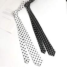 1pc Slim Polka Dot Skinny Tie, Suitable For Casual, Party And Daily Use Men Necktie - Multicolor - View 8