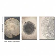 Set Of 3 Unframed Retro Tree Ring Stump Rustic Art Poster Boho Minimalist Farmhouse Cabin Decor Painting Canvas Print Vintage Aesthetic Wall Picture For Dorm,Apartment,Office ,Living Room,Bedroom,Modern Home Decoration - Multicolor - View 10