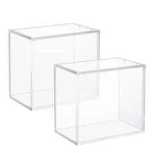 Booster Box Case Acrylic Case Display Case Protector With Magnetic Sliding Lid Dustproof Anti-Drop For Card Collectors