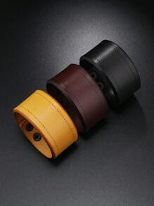 1piece 复古牛皮男士宽手链 - 手鍊 - 查看 1