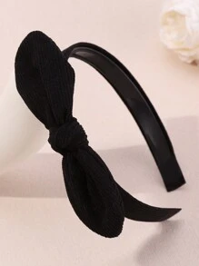 1/3 件纯色法兰绒蝴蝶结头带，条纹面料防滑头巾，优雅头饰，适合日常佩戴，秋冬，发带，发箍，发饰头带 - 彩色 - 查看 8