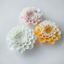 1 件 3D 花朵硅胶蜡烛模具，DIY 多层花朵硅胶模具，适用于蜡烛、粘土、石膏、环氧树脂，节日礼物 - 白色 - 查看 7