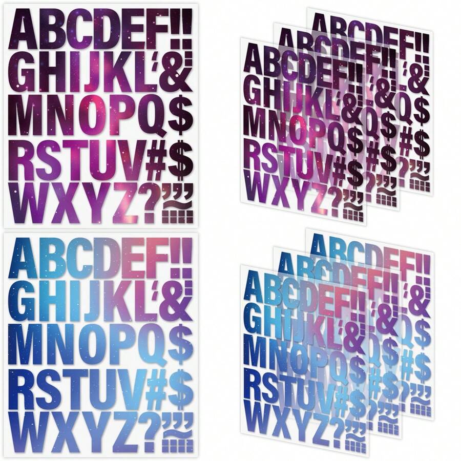 Colorful Galaxy / Star Space Letter Iron On Transfers, Clothing / Bag / Hat DIY Personalized Decoration Stickers, Vinyl Heat Press Print