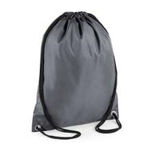 Bagbase Budget Water Resistant Sports Gymsac Drawstring Bag (11 Litres) (Graphite) - Grey - View 1