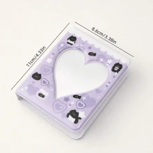 1 pezzo Album fotografico rettangolare adorabile con motivi animali, portafoto a forma di cartone animato di 3 pollici con copertina dipinta, con portacarte in plastica PP - regalo perfetto a tema K-pop per la Festa della Mamma, Capodanno, Pasqua, forniture scolastiche, ritorno a scuola