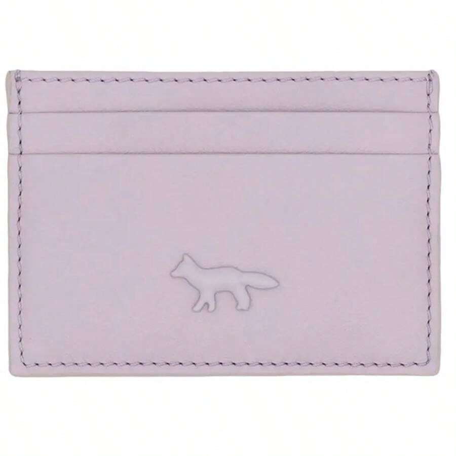 Maison Kitsuné Fox Patch Card Wallet Lime Lilac SHEIN USA