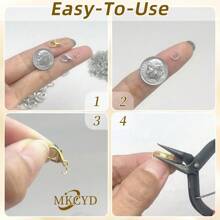 700 件龙虾爪扣和开口跳环套装项链扣手链扣和闭合龙虾扣鹦鹉扣用于珠宝制作 - 龍蝦扣&開口環 - 查看 4