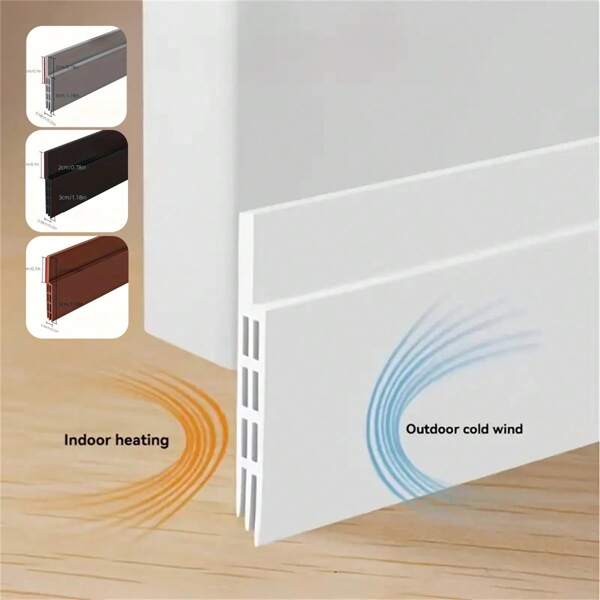 1pc 5cmx1m Under Door Draft Stopper -Self-Adhesive Weather Stripping Door Seal For Exterior & Interior Doors - Garage Window Blocker - Noise, Dust, And Insulation Draft Guard