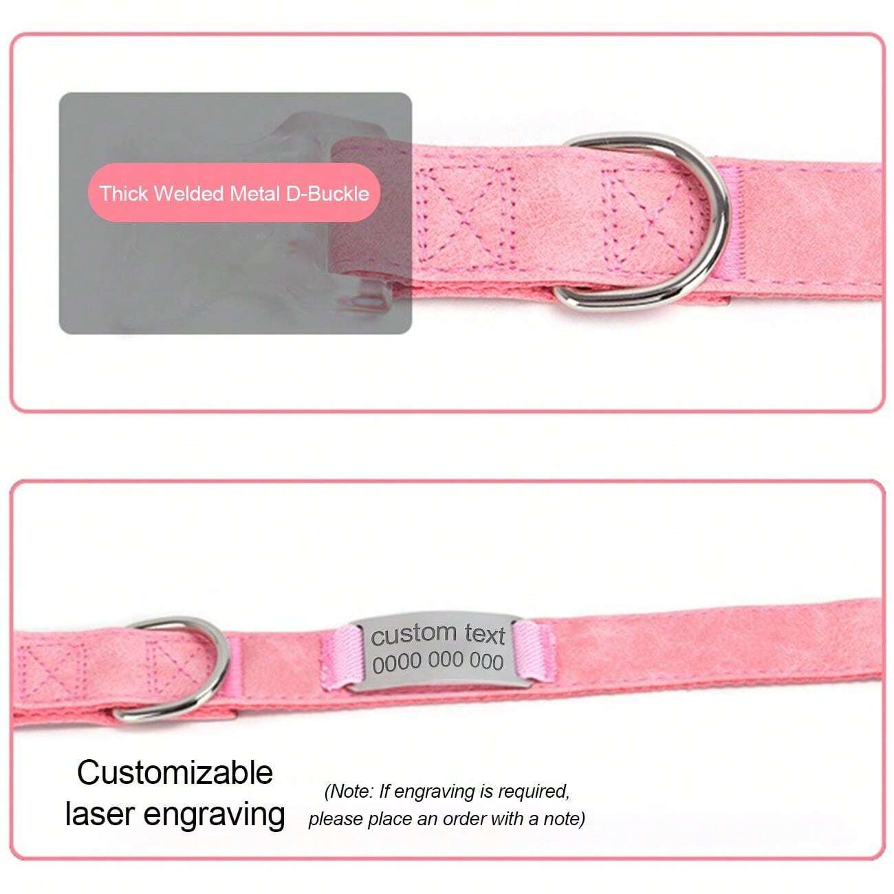 Custom Dog Collar With Metal Buckle Pet Collars Personalized With