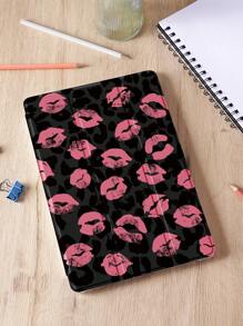 1 件豹纹和唇形图案扁平保护壳，兼容 iPad 10.2 英寸、兼容 iPad Pro 11 2021/2020/10 代、兼容 iPad Mini 4/5/6、兼容三星 Galaxy Tab A8 10.5 英寸 2022、Matepad 10.4/Tab、带铅笔槽、防震、平板电脑支架、支持自动睡眠/唤醒 - 彩色 - 查看 4