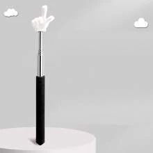 68 cm Teleskop-Fingerlese-Stab, Fingerlese-Stab, einziehbarer Fingerstab, Unterrichtsmaterial aus Edelstahl, ausziehbarer Leszeiger, Frühpädagogisches Werkzeug, Lehrerstab, Lesestift, Tafel, Klavier-Führungsstab, Lese-Zuhause-Unterricht, Lehrstab, Bürozeichenmarker, Schreibwaren, Geschenk für Feiertage