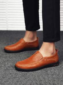 休闲英伦简约浪漫优雅英伦风百搭绅士风男士日常户外休闲商务聚会度假上班通勤春夏秋冬四季黑色红棕色轻便防滑透气舒适乐福鞋男鞋大码男鞋44 45 46 47新款男鞋纯色圆头低帮鞋包脚平底一脚蹬乐福鞋休闲男鞋皮鞋户外男鞋商务鞋驾车鞋船鞋大码男鞋乐福鞋