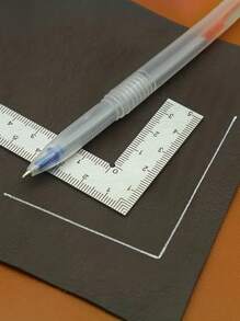 Mini Square Stainless Steel L-Shaped Double Sided High Precision Scale Multifunctional Thickened Corner Ruler For Leather Design - Silver - View 2