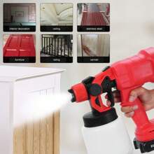 AYYUFE 1 X Paint Sprayer Cordless Paint Sprayer With 4 Nozzles 38000Rpm High Speed ​​3 Modes Adjustable Wide Use Rechargeable Paint Sprayer 10.43" X 10.24"