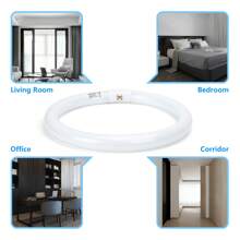 Aigostar - T9 Tubo Circular Fluorescente G10q, 32W, luz fria 6500K, 220-240V, 2100lm, 50Hz, 30cm. - 30cm - Ver 7