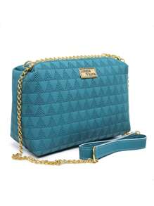 Women's Triangle Casual Day-To-Day Crossbody Bag With Chain Strap New Arrival Offer - 綠色 - 查看 2