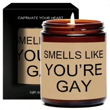 GAY Lavender Scented Candle Gifts Ideas For Gay Men, Funny Gifts For Boyfriend Brother Husband, Funny Cute Unique Essential Anniversary Birthday Valentine's Day Home Decor Gifts For Him, Gifts For Friends Room Decor,Gifts Graduation - Multicolor - View 6