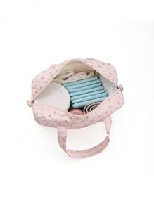 Floral Quilted Tote Handbag Multifunction Maternity Diaper Bag For Mom & Baby, Lightweight & Convenient Messenger Style (Accessories Not Included) Travel Storage Bag Travel Outfit Airport Travel Stuff Clothes Luggage Bag Christmas Gift Ideas Women Girls Xmas Gifts For Mum Birthday Gift Mom Friend Gym Bag Sport Bag Training Pack For Vacation Holiday Thanksgiving Day Thank You Gifts Valentines