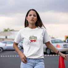 luvize Women's Basic Premium T-Shirt 100% Cotton Trust Print Casual T-Shirt High Definition - 卡其色 - 查看 5